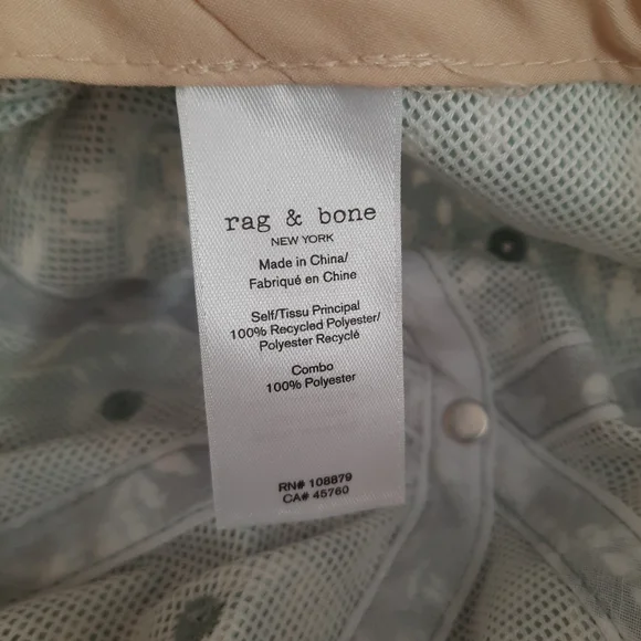 Revolve Rag & Bone Addison Leaf Green floral ripstop baseball hat